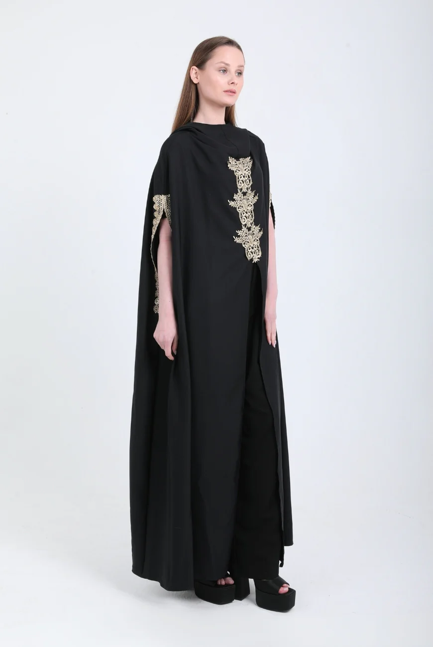 Arabian Black Kaftan - Image 3