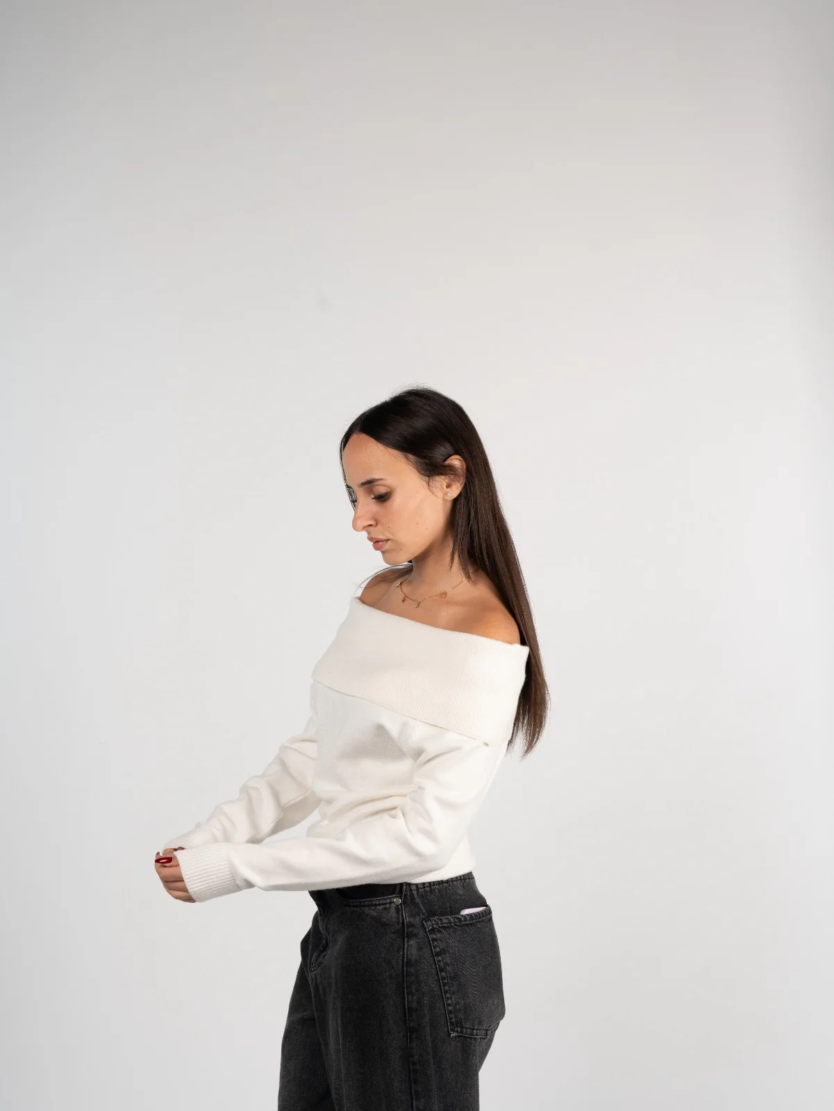 Knitted Off-Shoulder Top - Image 4