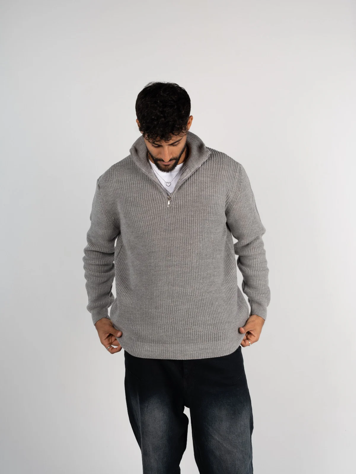 Knitted Quarter Zipper - Image 4