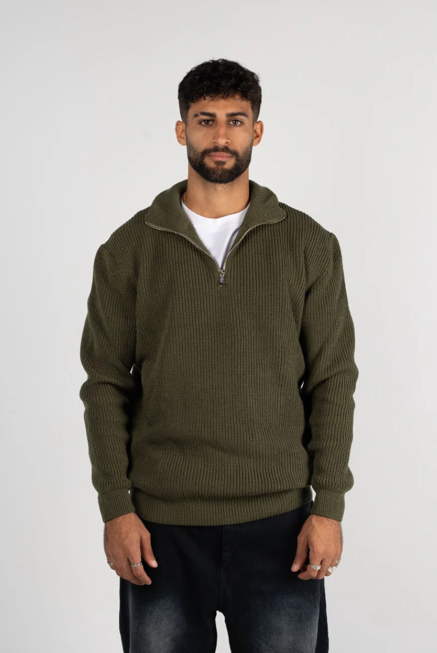 Knitted Quarter Zipper - Image 5