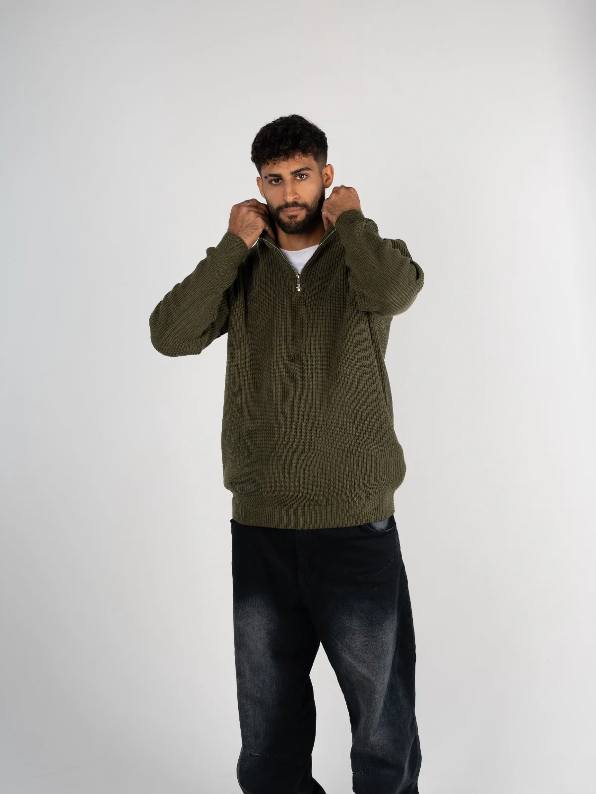 Knitted Quarter Zipper - Image 6