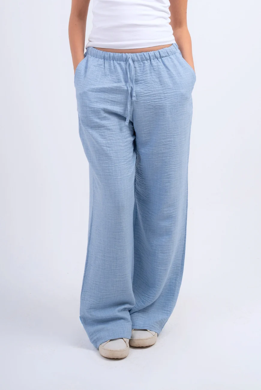 Linen Straight Trousers - Image 10