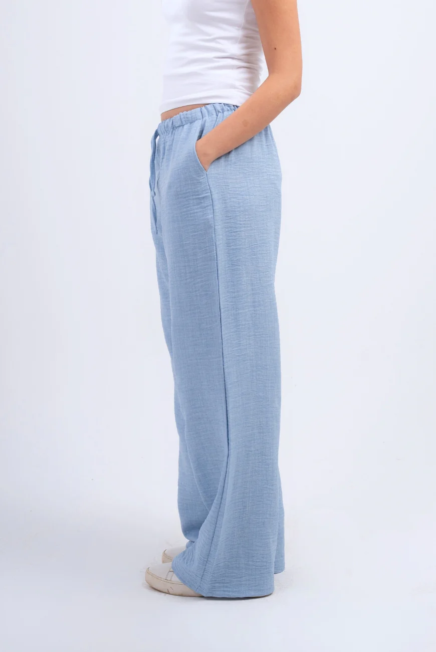 Linen Straight Trousers - Image 11