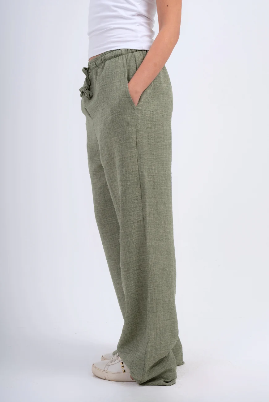 Linen Straight Trousers - Image 13