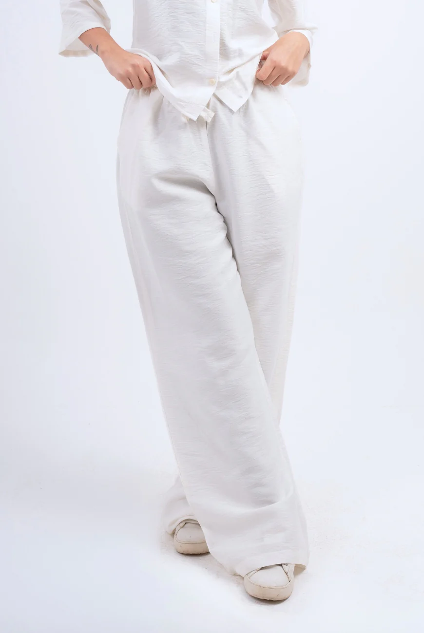 Linen Straight Trousers - Image 3