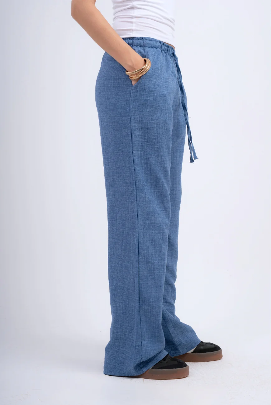 Linen Straight Trousers - Image 7
