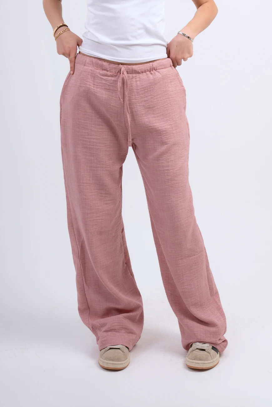 Linen Straight Trousers - Image 8