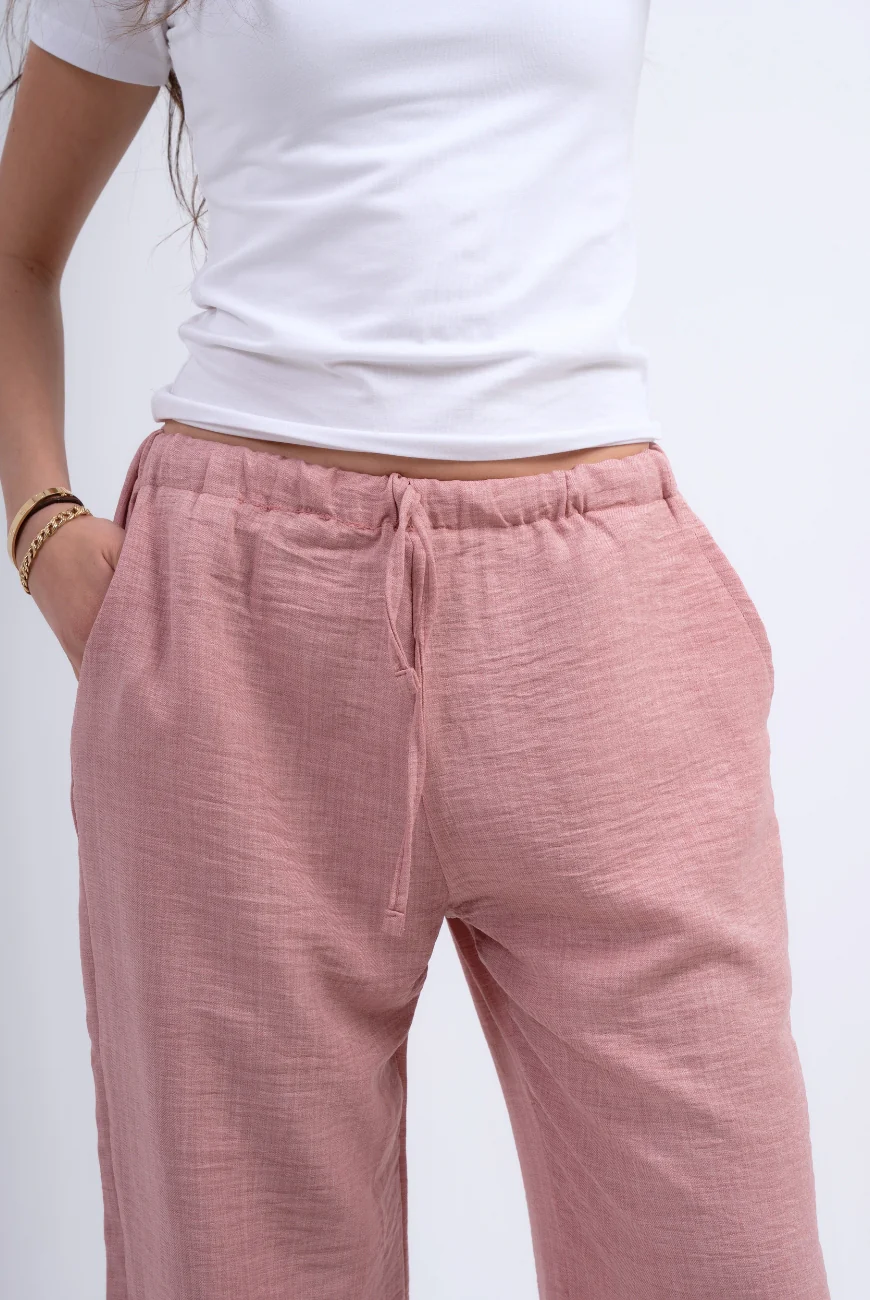 Linen Straight Trousers - Image 9