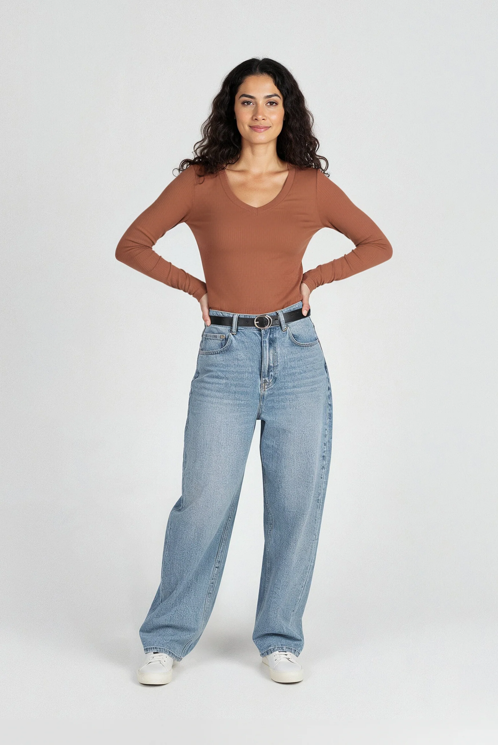 Long Sleeve V Neck Top - Image 4