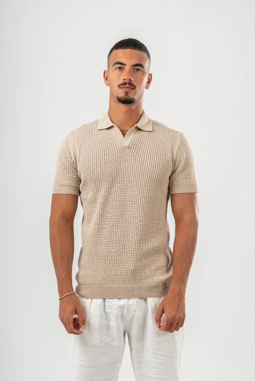 Mesh Knitted Polo - Image 5