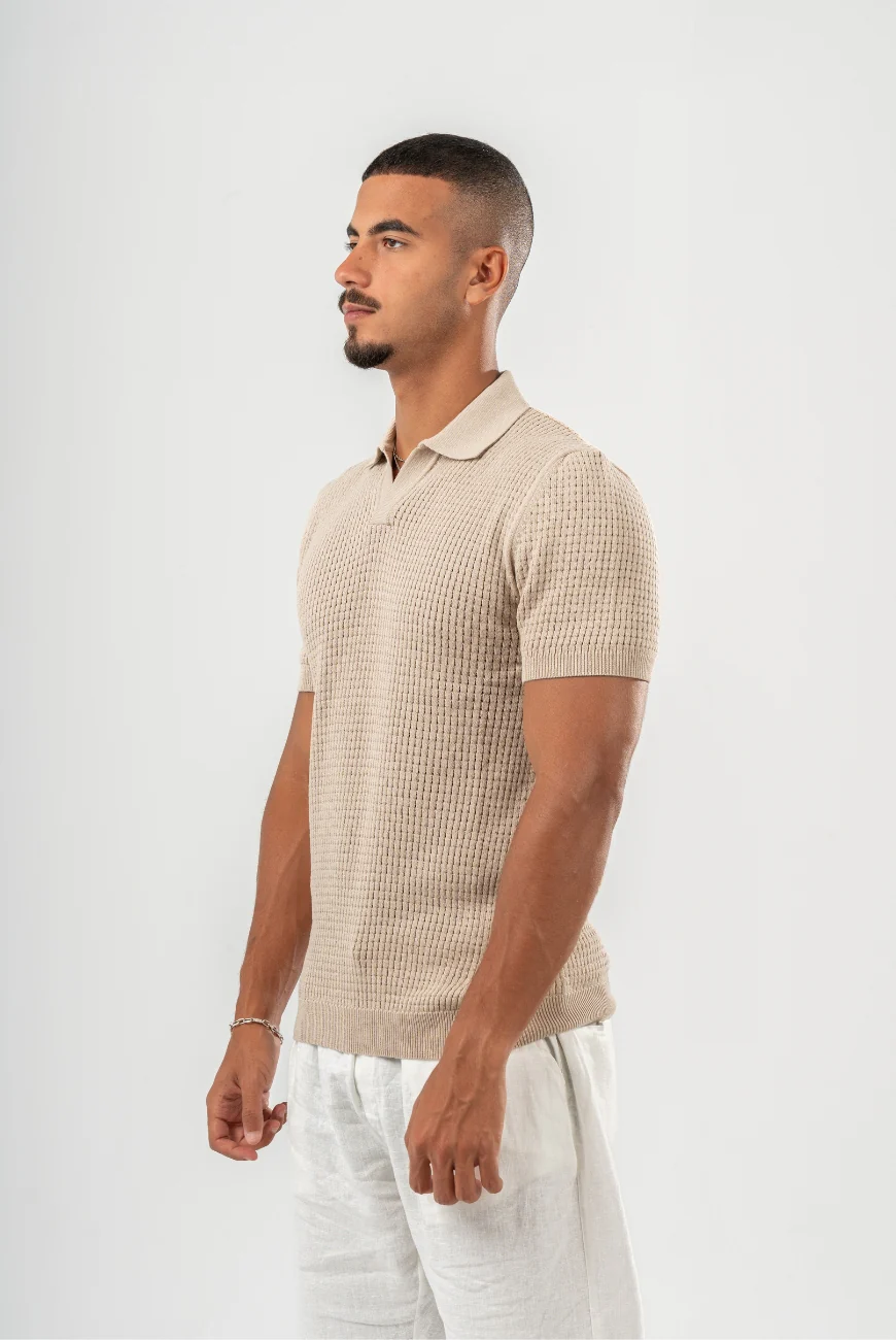 Mesh Knitted Polo - Image 6
