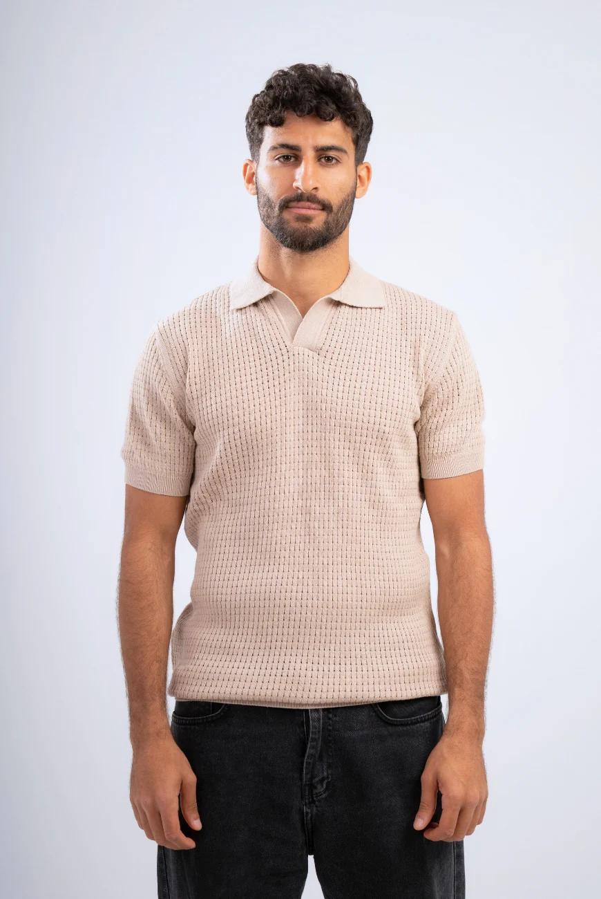 Mesh Knitted Polo - Image 8
