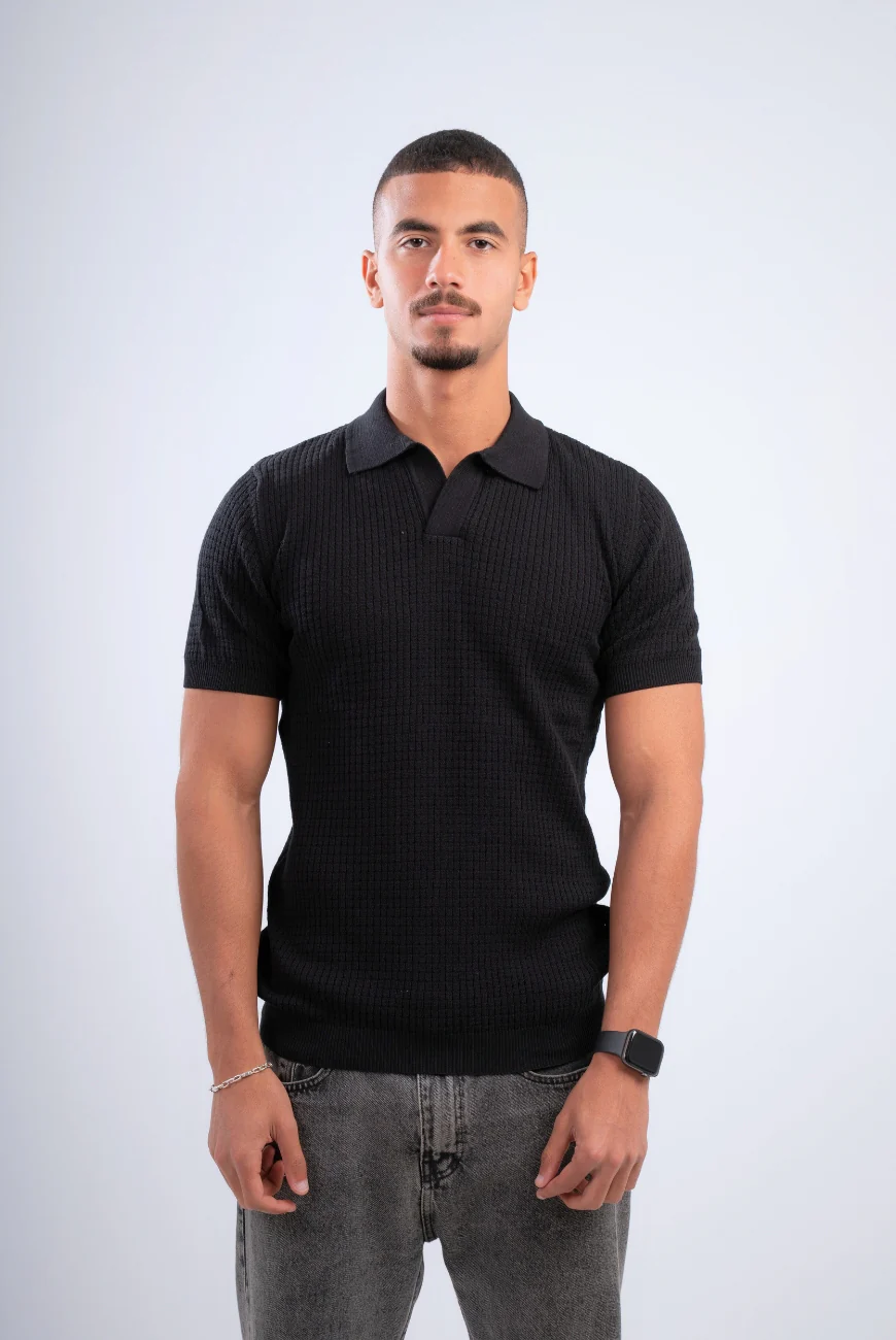 Mesh Knitted Polo - Image 9