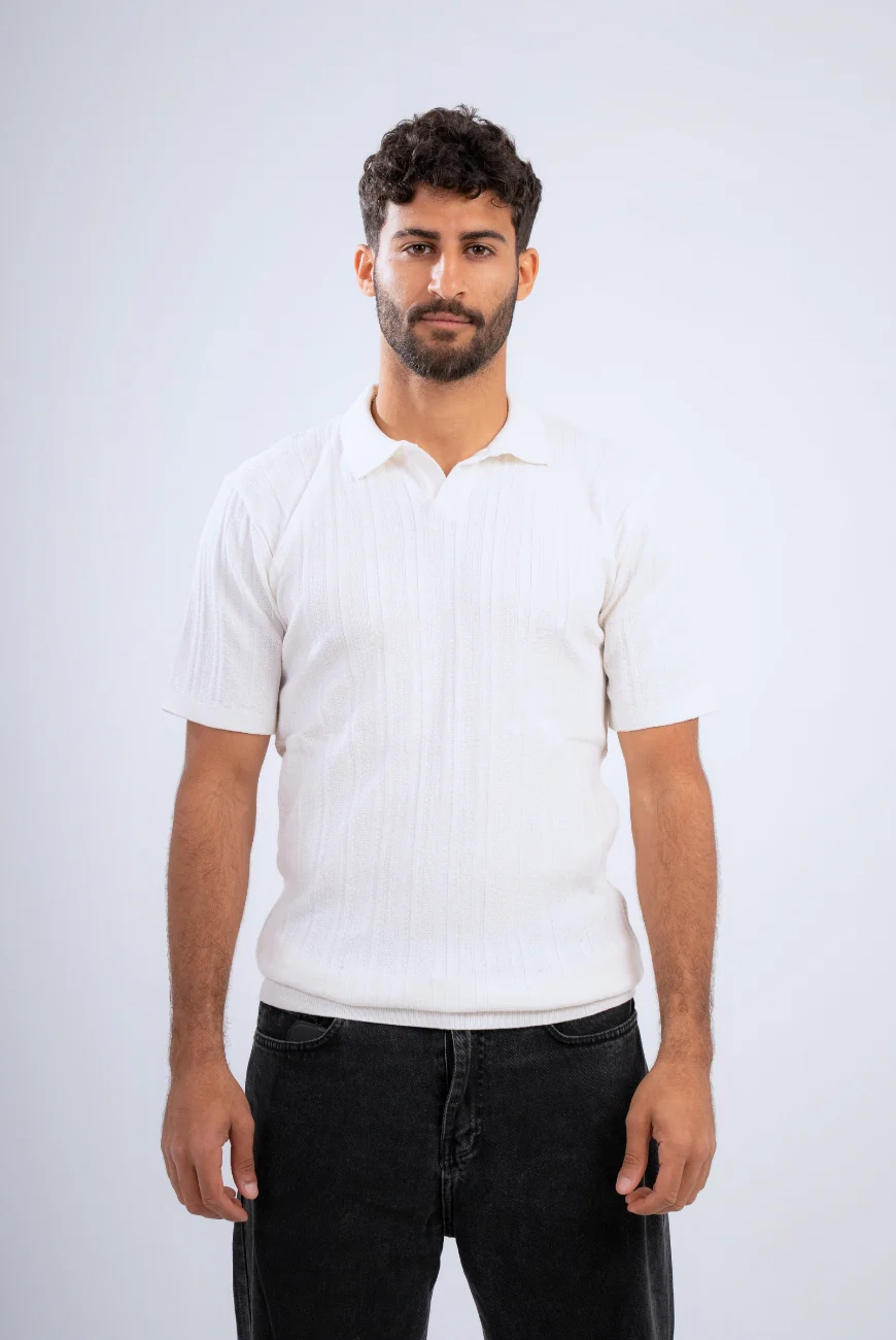 Striped Knitted Polo - Image 10