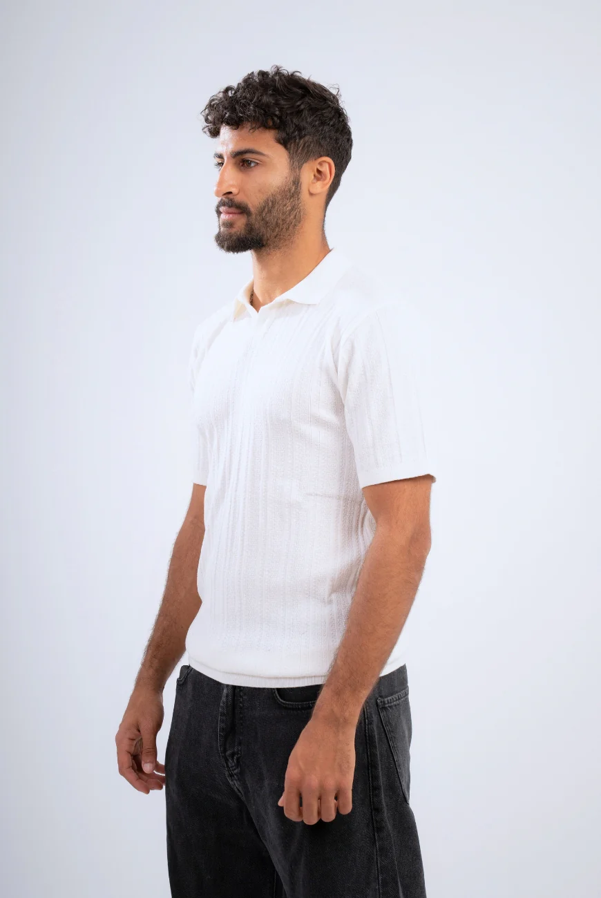 Striped Knitted Polo - Image 11