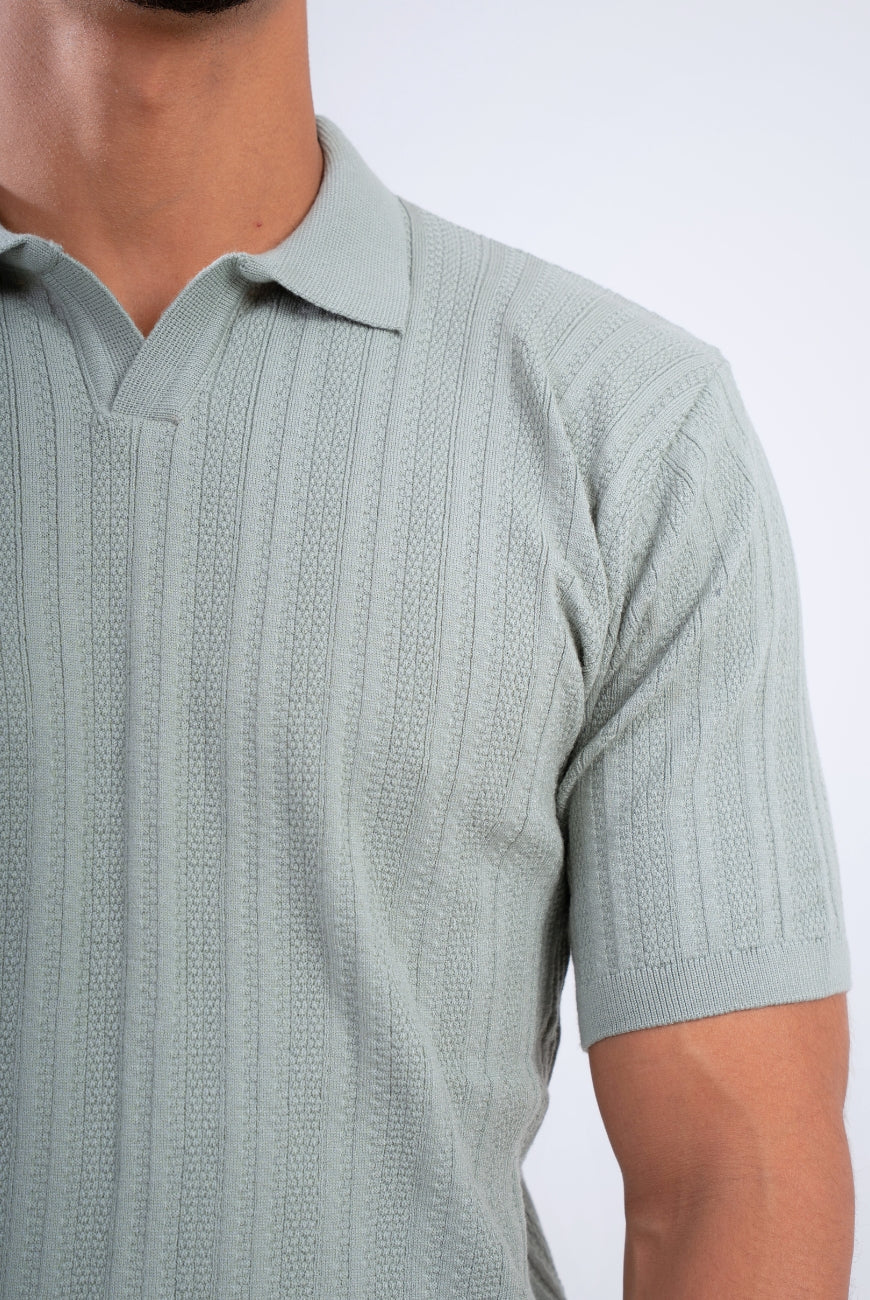 Striped Knitted Polo - Image 5