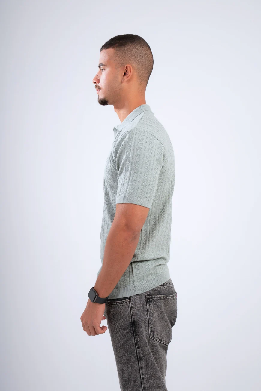 Striped Knitted Polo - Image 6