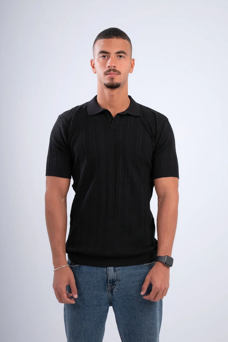 Striped Knitted Polo - Image 7