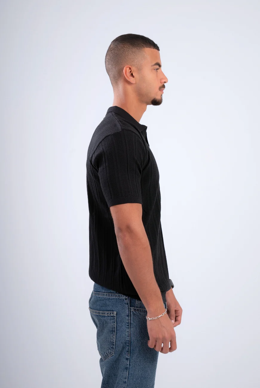 Striped Knitted Polo - Image 8