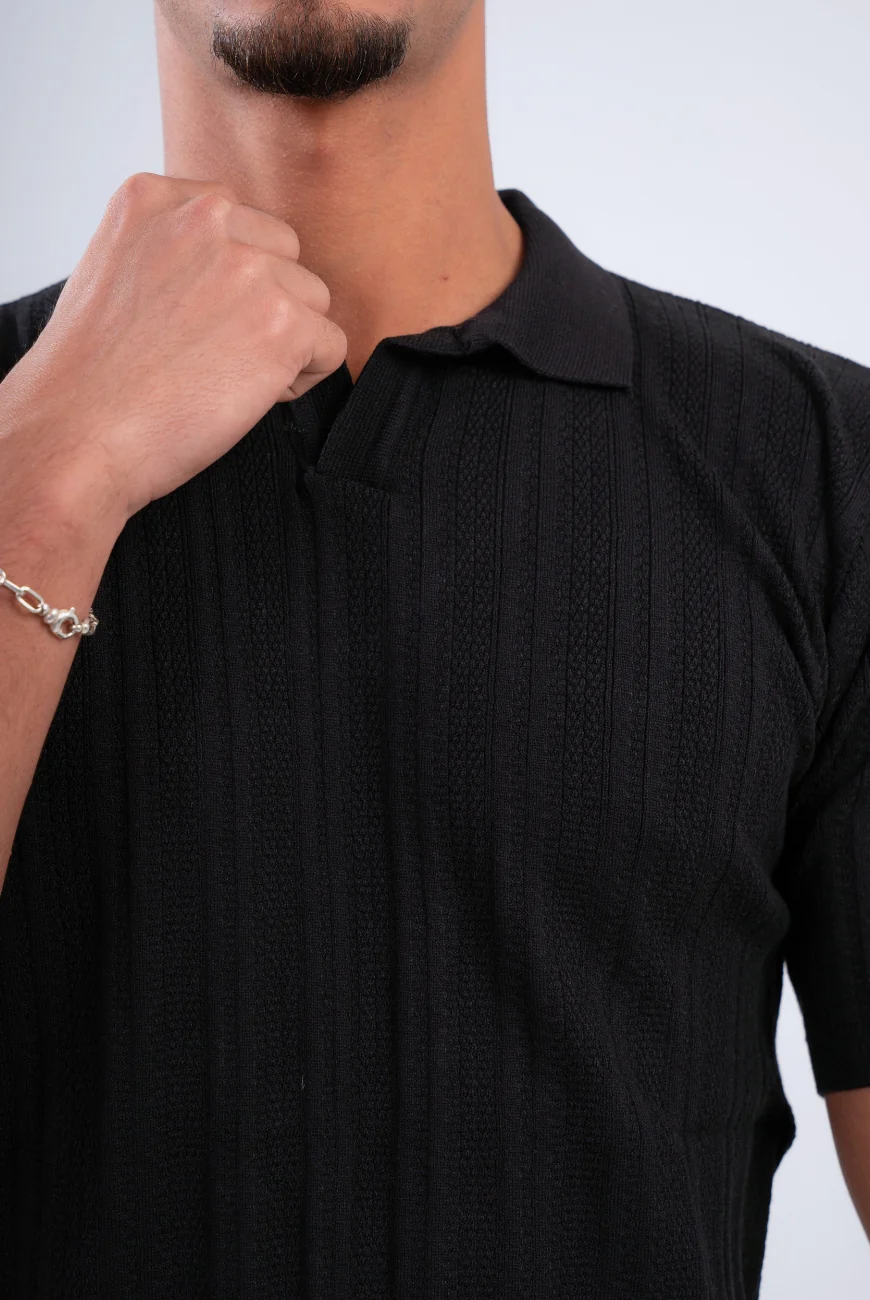 Striped Knitted Polo - Image 9