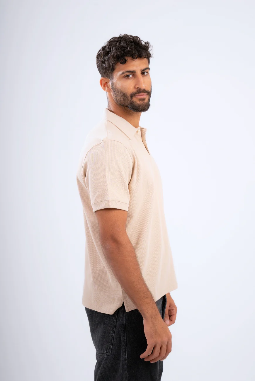 Textured Polo T-shirt - Image 11