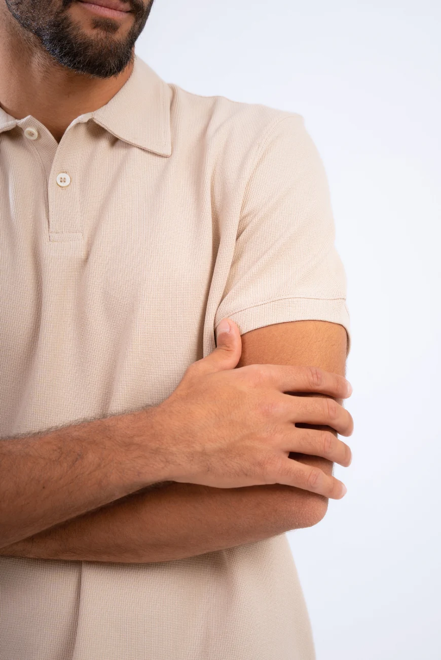 Textured Polo T-shirt - Image 12