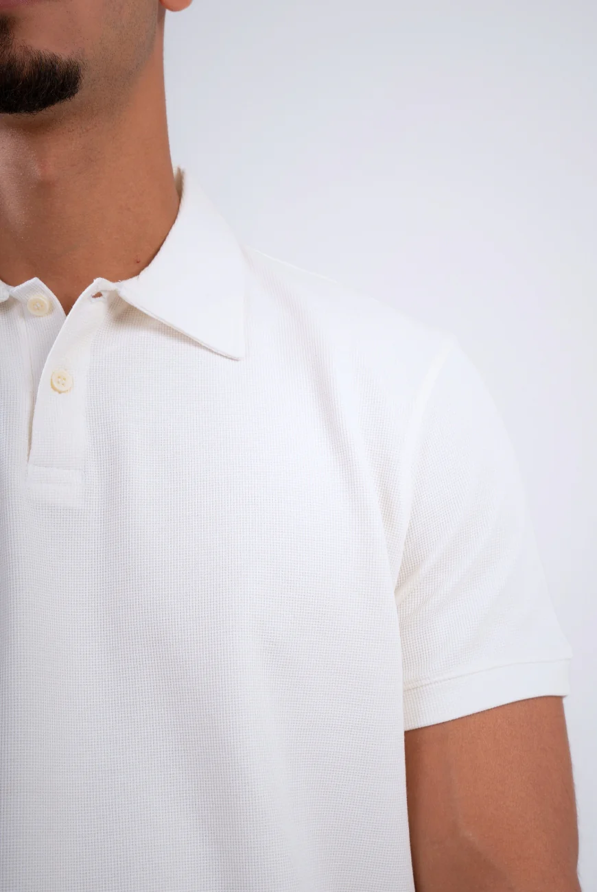 Textured Polo T-shirt - Image 9